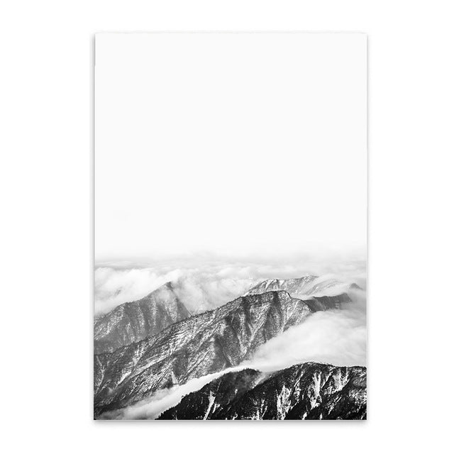 mountain view cotton canvas poster the scandique