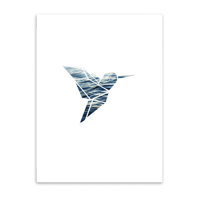 hummingbird cotton canvas poster the scandique