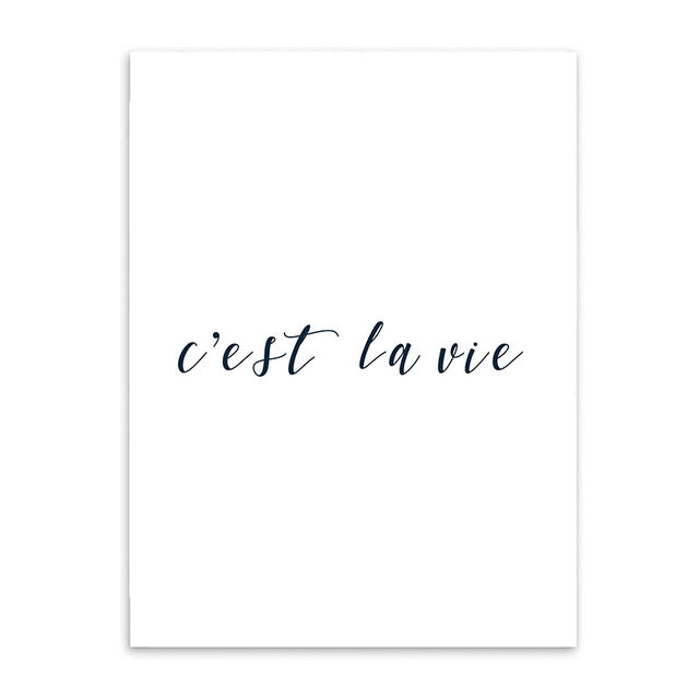 c'est la vie cotton canvas poster the scandique