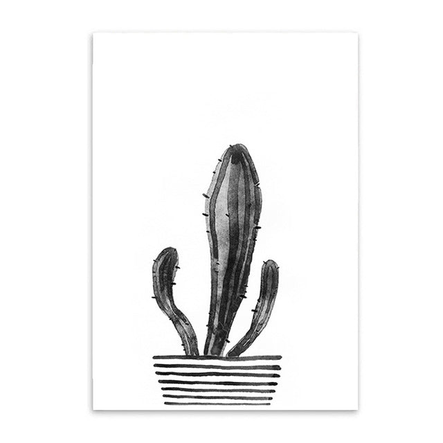 cactus plant cotton canvas poster the scandique