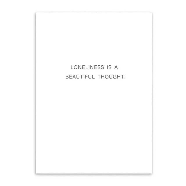 loneliness is a beautiful thought cotton canvas poster the scandique