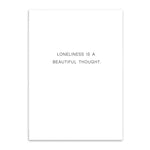 loneliness is a beautiful thought cotton canvas poster the scandique