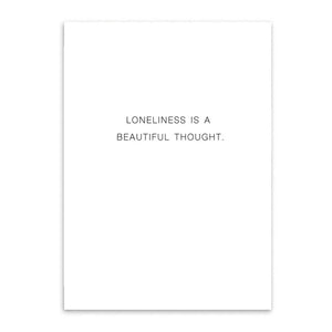loneliness is a beautiful thought cotton canvas poster the scandique