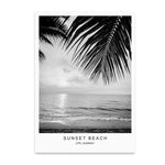 sunset beach cotton canvas poster the scandique