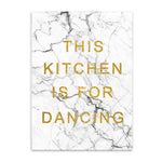 this kitchen is for dancing cotton canvas poster the scandique