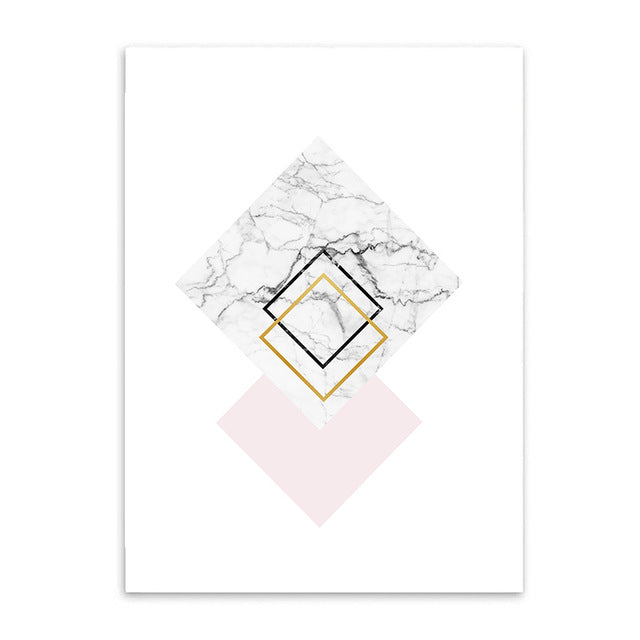 stacked diamonds cotton canvas poster the scandique