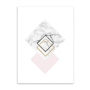 stacked diamonds cotton canvas poster the scandique