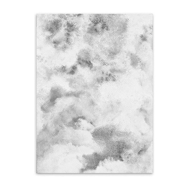 monochrome clouds cotton canvas poster the scandique