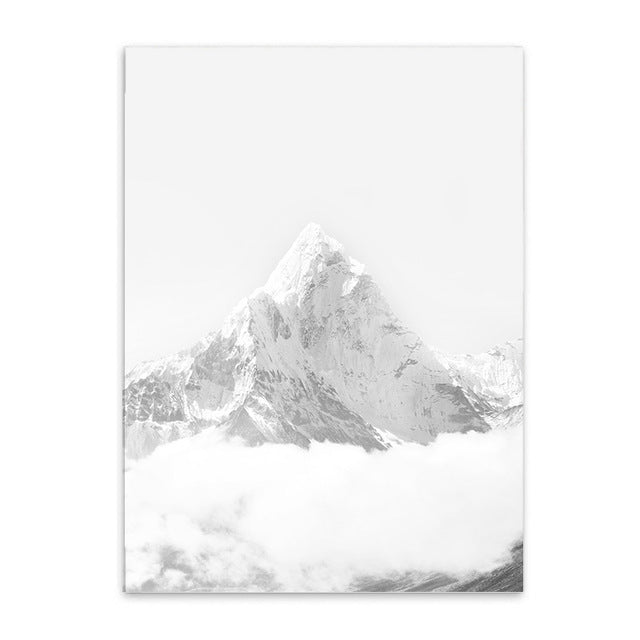 mountain peak cotton canvas poster the scandique