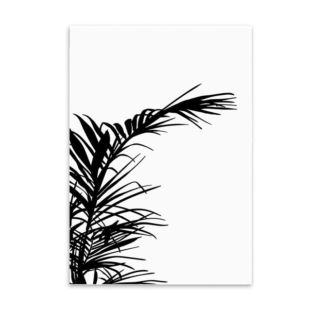 plant silhouette cotton canvas poster the scandique