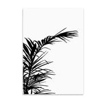 plant silhouette cotton canvas poster the scandique