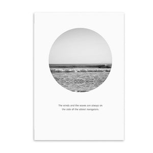 waves and navigators cotton canvas poster the scandique