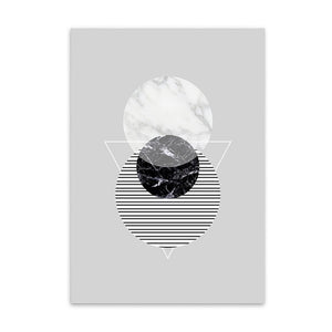 varied circles cotton canvas poster the scandique