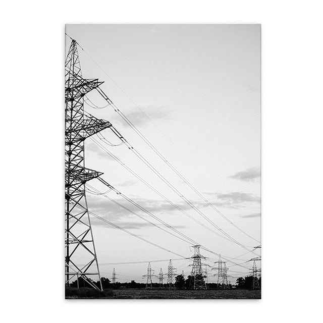 power lines cotton canvas poster the scandique