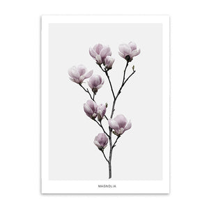 magnolia cotton canvas poster the scandique