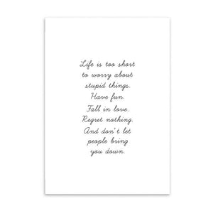 Life is Too Short