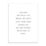 feelings are like waves cotton canvas poster the scandique